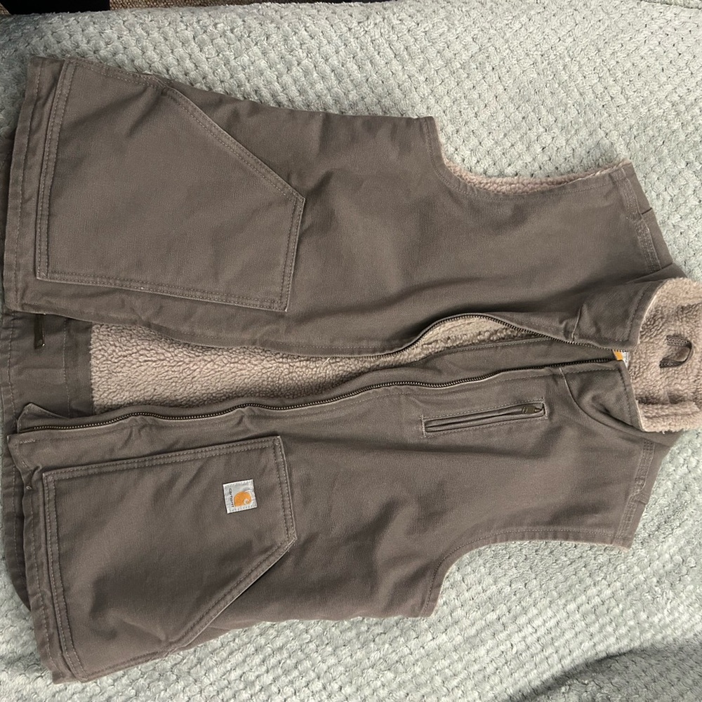 Carhartt Gray Sherpa-Lined Vest